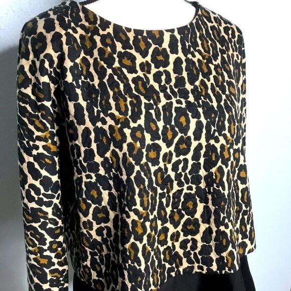 NWT Ark & Co. by Anthropologie Leopard Blouse - Picture 2 of 10